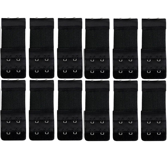 12pcs Hook Ladies Elastic Soft Bra Extender Strap Extension Underwear Strap Belt