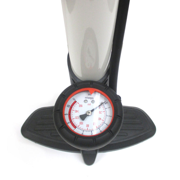 1 High Pressure Bicycle Hand Pump Floor Portable Ball Pump Air Max 120 PSI Gauge