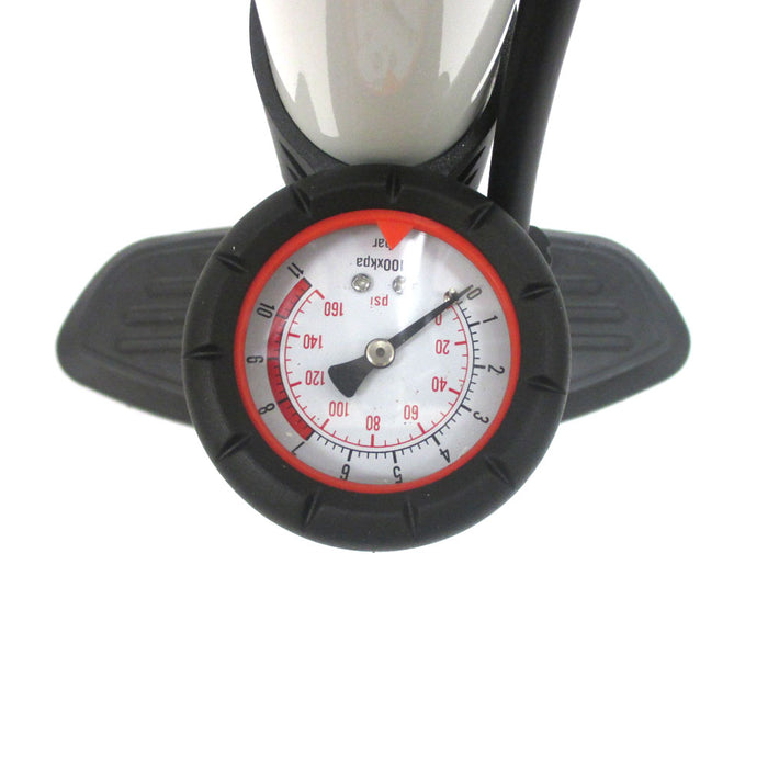 1 High Pressure Bicycle Hand Pump Floor Portable Ball Pump Air Max 120 PSI Gauge