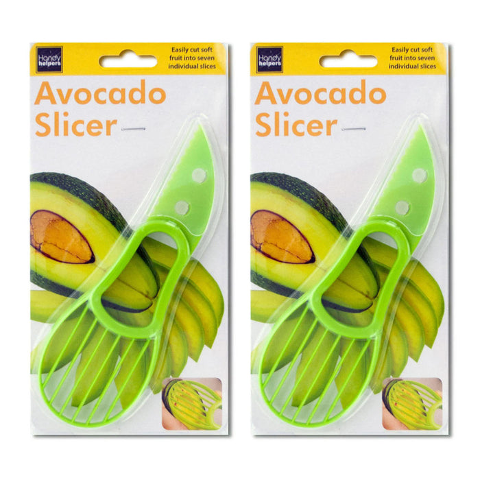 2 Pack Avocado Slicer Knife Kitchen Gadget Cutter Tool Peeler Seed Scoop Slices