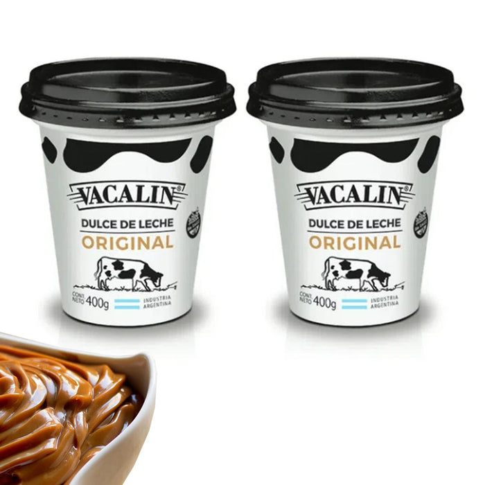 2 PC Vacalin Dulce De Leche Jar Argentina Caramel Spread Arequipe Original 400g
