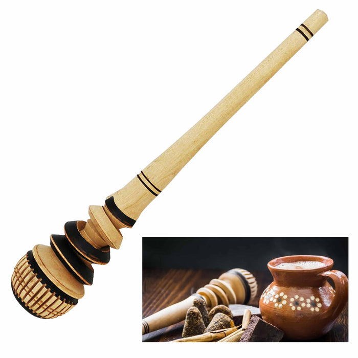 2 Mexican Wooden Wisk Hot Chocolate Cocoa Latte Mixer Stirrer Frother Molinillo