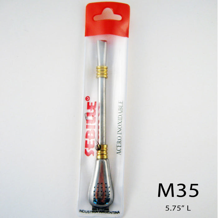 Stainless Steel Filtered Straw Bombilla Yerba Mate Tea Gourd Drinking Argentina