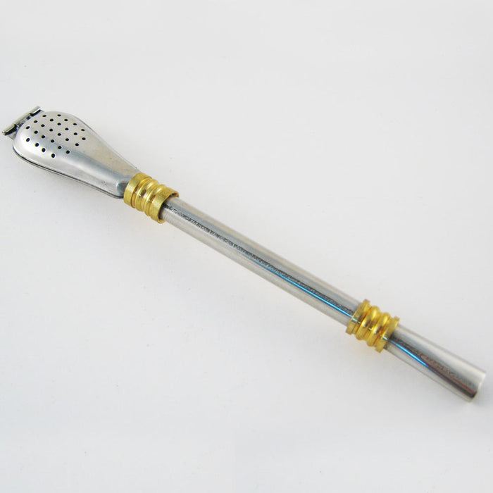 Stainless Steel Filtered Straw Bombilla Yerba Mate Tea Gourd Drinking Argentina