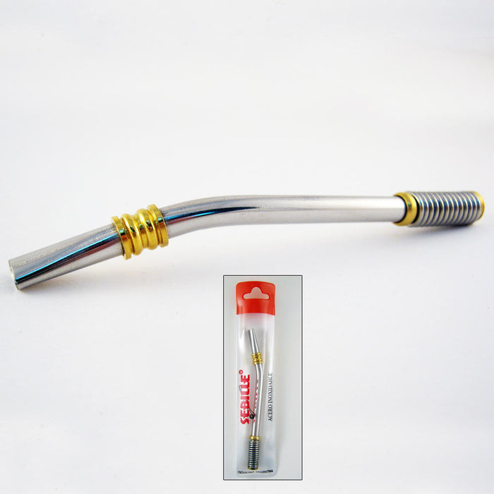 Argentina Stainless Steel Bombilla Straw Lifetime Drinking Yerba Mate Tea M38