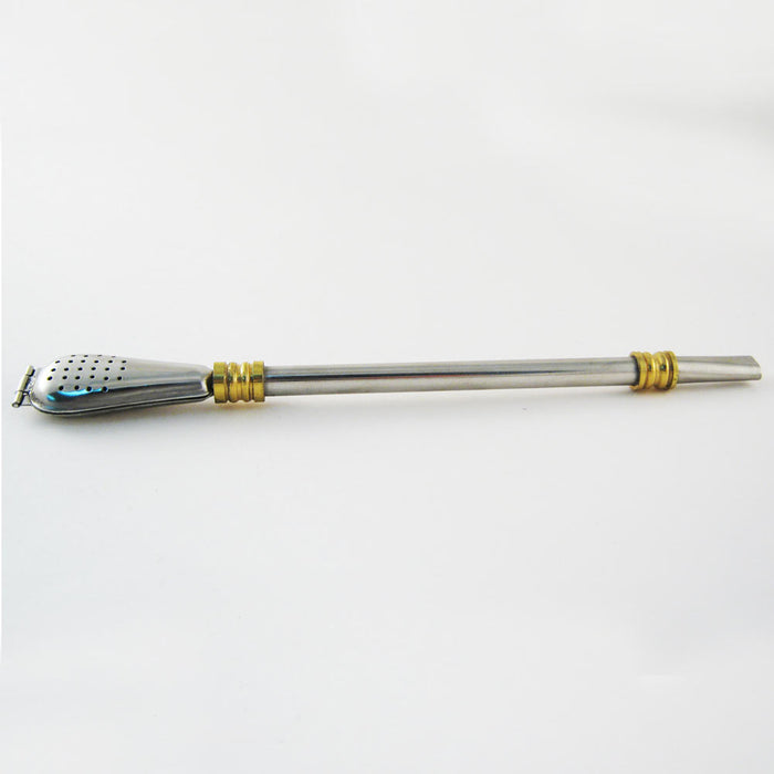 Stainless Steel Yerba Mate Tea Bombilla Straw Drinking Gourd Lasts Lifetime M36