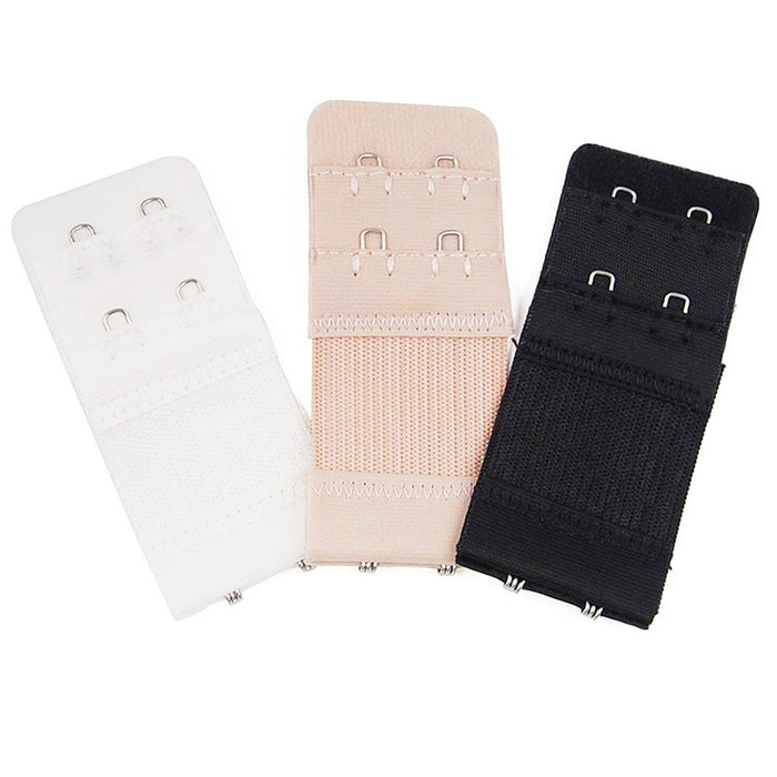 6 Women Bra Extender Set 2 Hooks 2 Rows Comfortable Elastic Extension Strap Band