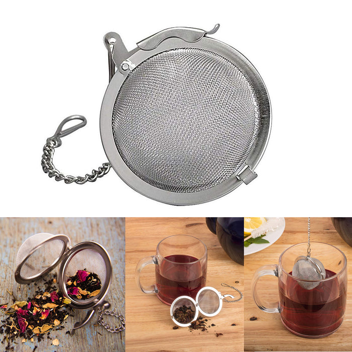 Tea Infuser Strainer Ball Stainless Steel Mesh Filter Diffuse Loose Leaf Herb