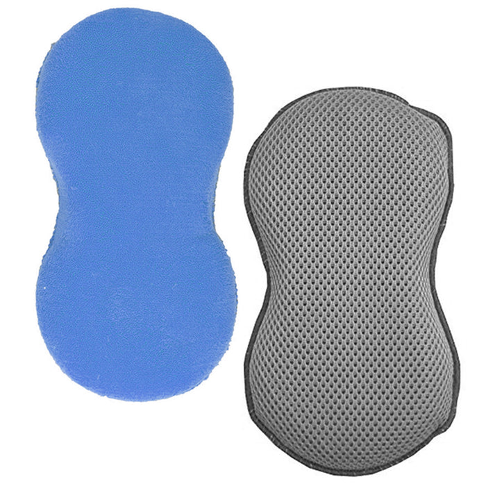 2 Detail Microfiber Sponge Wash Scrub Car Vehicle Care Washing Pad Cleaning Tool