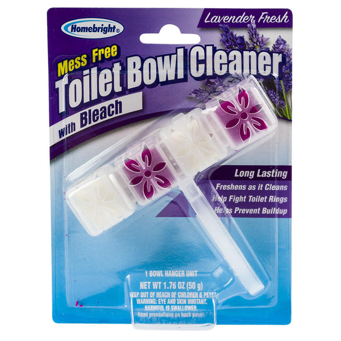 4 Pk Lavender Bleach Toilet Cube Discs Clip Bowl Flush Cleaner Stain Tablet Tank