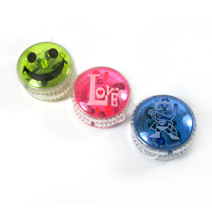 3 Light Up YoYo Balls Juggling Magic Toy Glow Moves Flashing LED Kids Fun Color