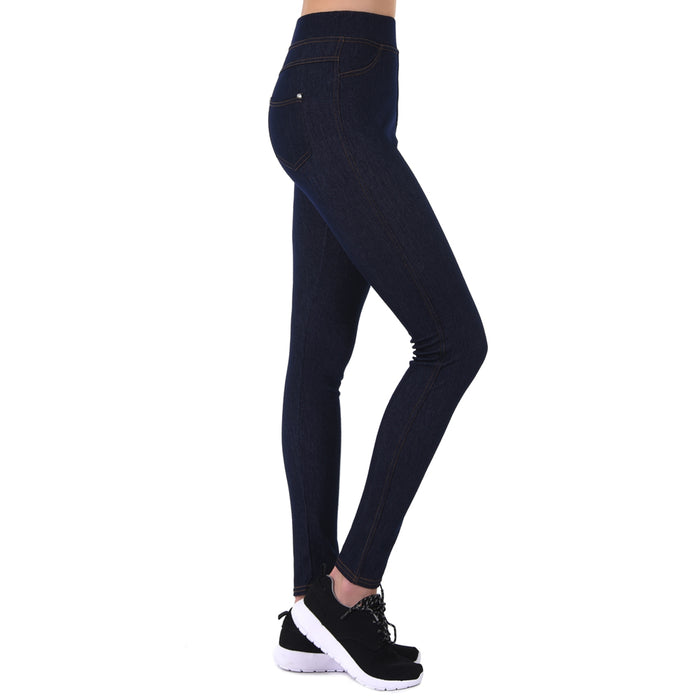Women Stretch Skinny Jeggings Blue Soft Leggings Jeans Sexy Pencil Pants OneSize
