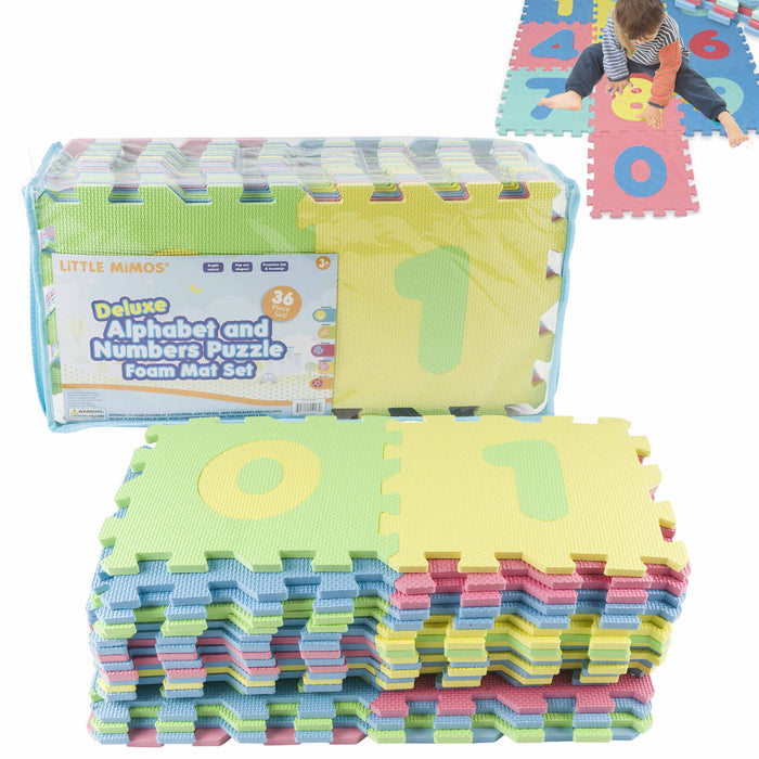 36 Pc Puzzle Floor Mat Baby Kids Room Foam Play Learn Numbers Pads Play 30 Sqft