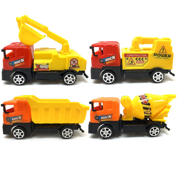 8 Pc Construction Truck Toys Pull Back Tractor Dump Play Car Model Vehicle Kids