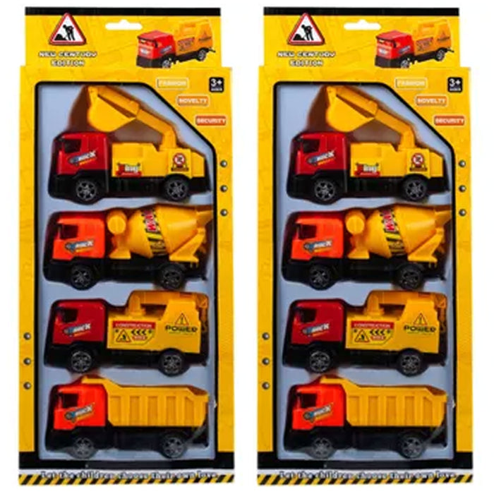 8 Pc Construction Truck Toys Pull Back Tractor Dump Play Car Model Vehicle Kids