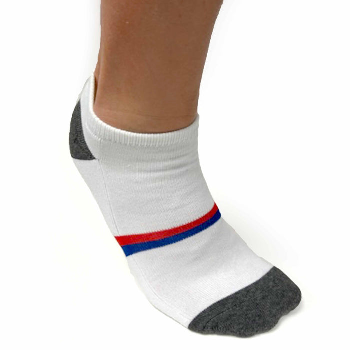 4 Pairs Men's Ankle Socks No Show Low Cut Sports Cushioned Athletic White 10-13