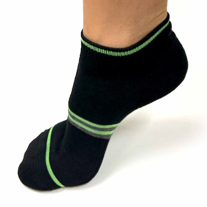 8 Pairs Mens Sports Ankle Socks Cushioned No Show Low Athletic Neon Black 10-13