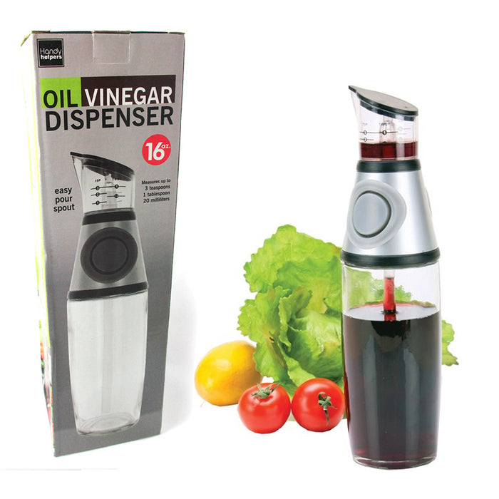 Oil Vinegar Dispenser Bottle Measure Easy Pour Spout Measuring Tool Kitchen New