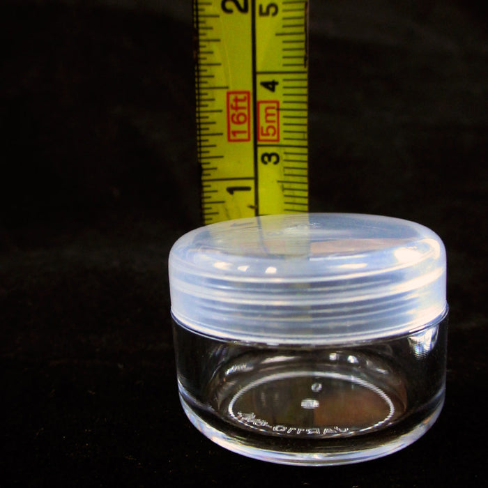 10 Empty Cosmetic Container 8gr Plastic Sample Clear Makeup Face Cream Jar Small