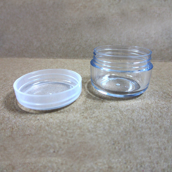 10 Empty Cosmetic Container 8gr Plastic Sample Clear Makeup Face Cream Jar Small