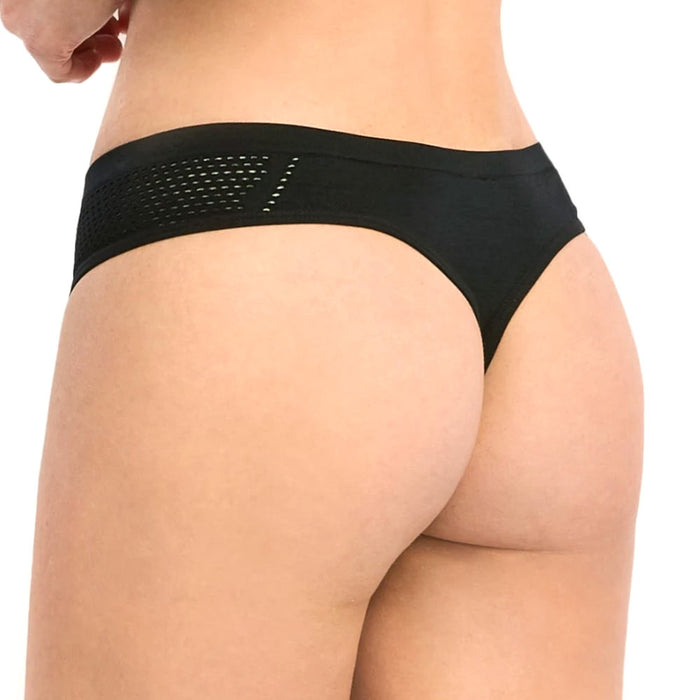 6 Pack Lingerie Women Seamless Thongs Underwear Ice Silk Comfy G-string Panties
