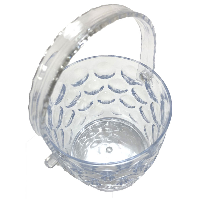 1 Clear Ice Bucket Container Cooler Crystal Plastic Wine Chiller BPA Free 42oz
