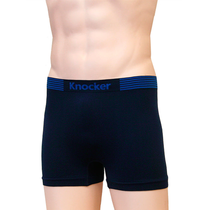 3 Pack Mens Seamless Boxer Briefs Microfiber Underwear Knocker Plain One Size !