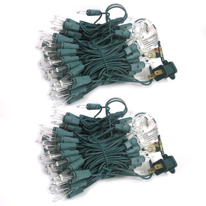 200 Mini Clear Green Wire Christmas Lights Holiday Decoration Indoor Outdoor