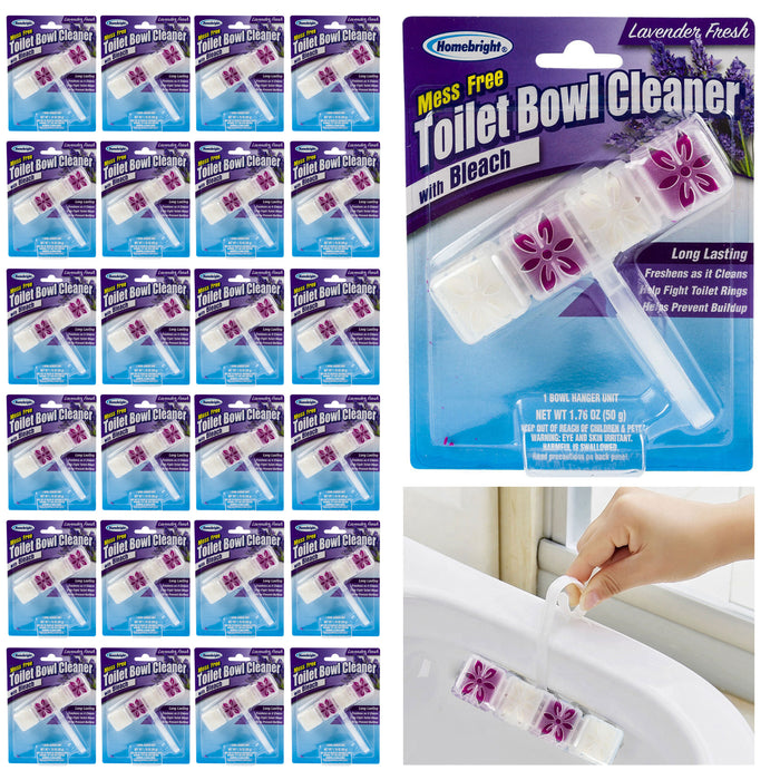 24 Packs Bulk Lavender Automatic Bleach Toilet Bowl Flush Tank Cleaner Tablets