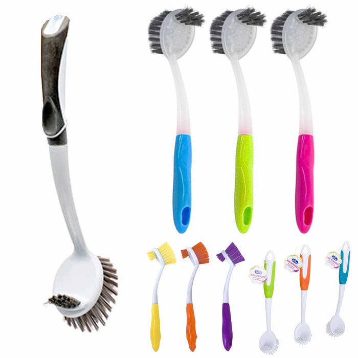2 X Kitchen Scrub Brush Sink Dish Washing Vegetable Scrubber Multi Purpose Clean