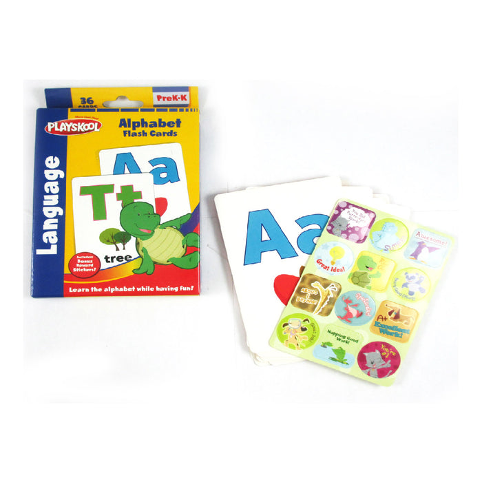4 X Early Learning Flash Cards English Math Colors Shapes Alphabet School Pre-K