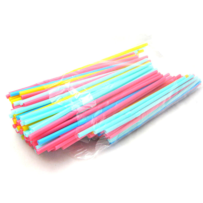 200 Neon Straw Flexible Bendable Birthday Kids Party Drinks Wedding Cocktail Bar