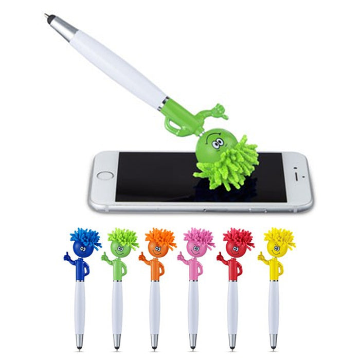 1 Pc Techie Tom Theo 3-in-1 Stylus Pen Touch Screen Duster Mop Topper Cleaner