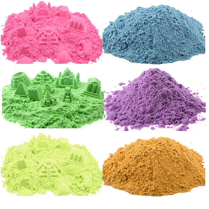 6 Pack Magic Sand Slime Kit – Cotton Sand Putty Foam Doh, Squishy Moldable Mud, Non-Toxic Kids DIY Sensory Toy