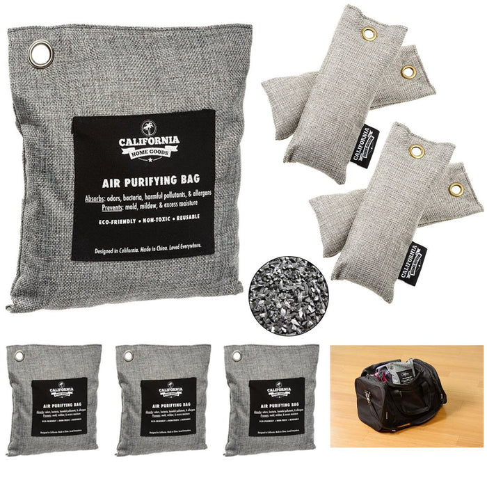8pc Bamboo Charcoal Deodorizer Air Purifying Freshener Bags Absorb Odor 200g/50g