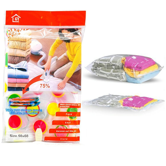 6 Spacesaver Premium Vacuum Storage Compression Bags Seal Travel Clothes Blanket
