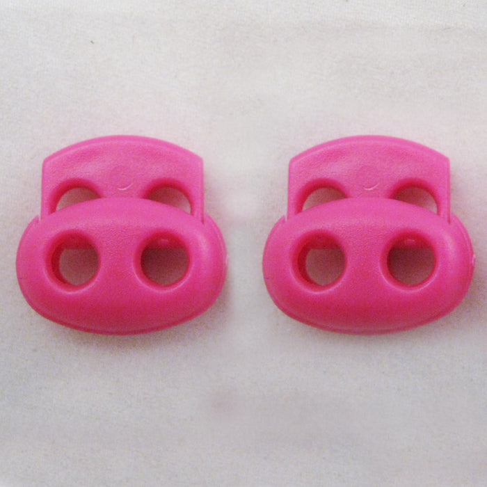 2 Shoe Lace Shoelace Buckle Rope Clamp Cord Lock Stopper Run Sports Pink New !!!