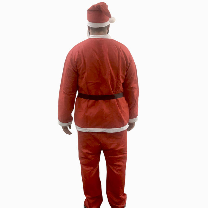 Santa Claus Santa Suit Costume Jacket Pants Belt Hat Beard One Size Fits Most