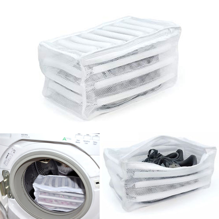 Laundry Footwear Sneaker Washer Dryer White Mesh Wash Bag Shoe Lingerie Clothes