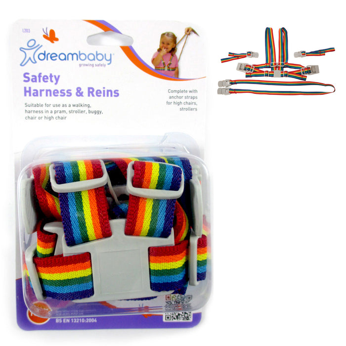 Dreambaby Leash Safety Harness Reins Baby Toddler Walking Kid Strap Keeper Belt