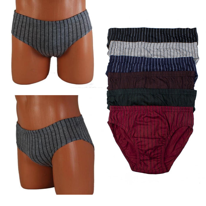 6 Pack Mens Bikinis Briefs Underwear 100% Cotton Lined Knocker Size Small 28-30