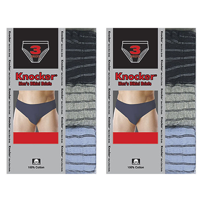 12 Pack Mens Bikinis Briefs Underwear 100% Cotton Lined Knocker Size Small 28-30
