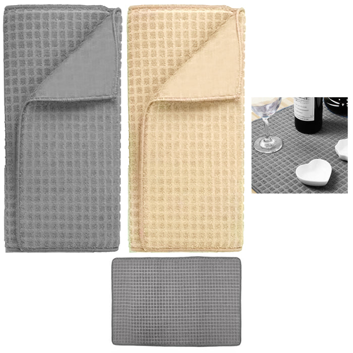 2 Quick Dry Kitchen Microfiber Dish Drying Mat Absorbent Pad Colors New 40X48cm