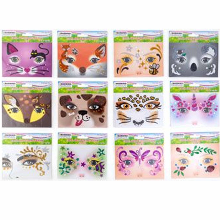 10 Packs Eye Jewel Face Paint Gems Adhesive Glitter Tattoo Sticker Party Make Up