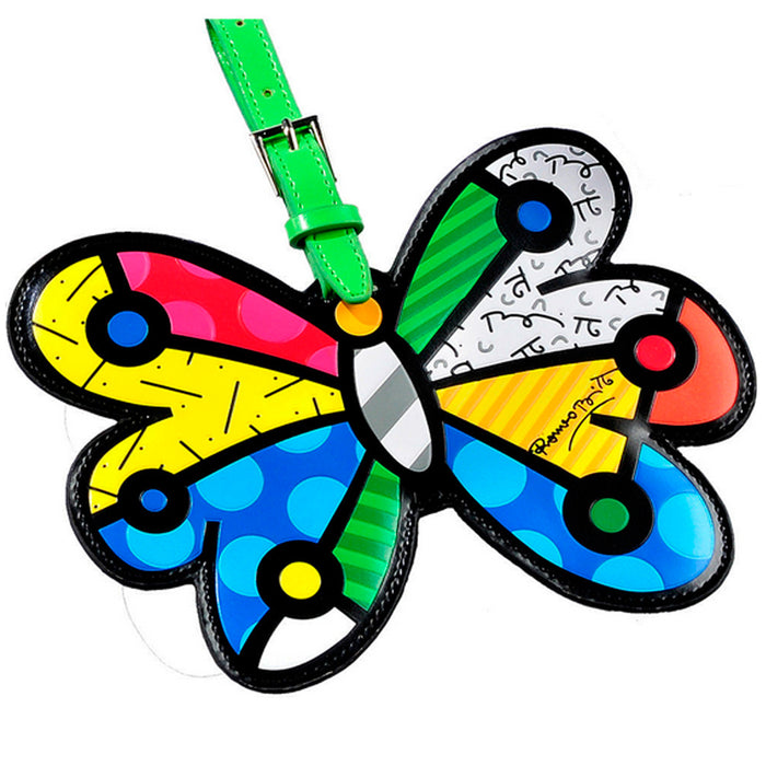 Romero Britto Butterfly Luggage Tag Travel Bags ID Name Bag Backpack Custom New