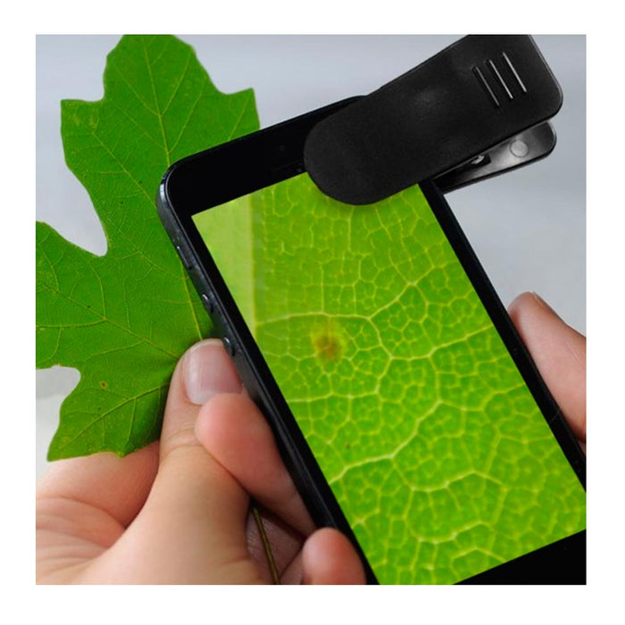 Clip-On Microscope Magnifier Lens with LED Lights Jeweler Loupe 15x Zoom Clamp