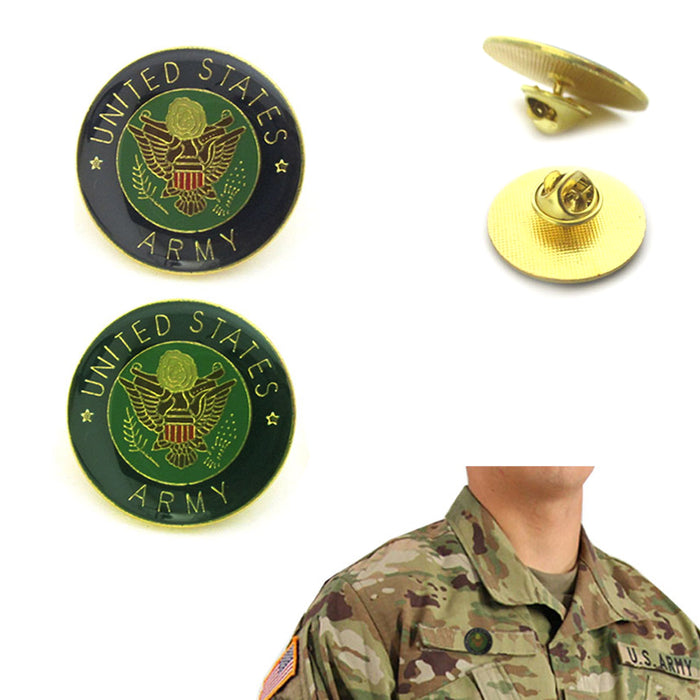 Us Army Seal Logo Pin 1" Round Button Metal Lapel Hat Pinback Tie Tack Patriotic
