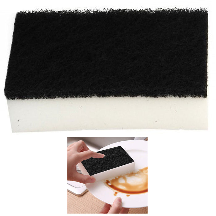 Lot of 24 Pcs Sponge Scrubber Scrub Scourer Wash Clean Dish Pads White Eraser