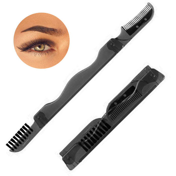 4 Pc Eyebrow Shaper Foldable Eye Brow Razor Face Razors Women Shavers Comb