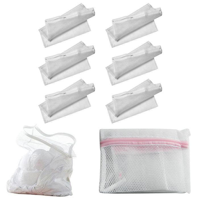 6 Pc Mesh Laundry Bag 15.7" X 19.7" Lingerie Delicates Panties Bras Wash Protect